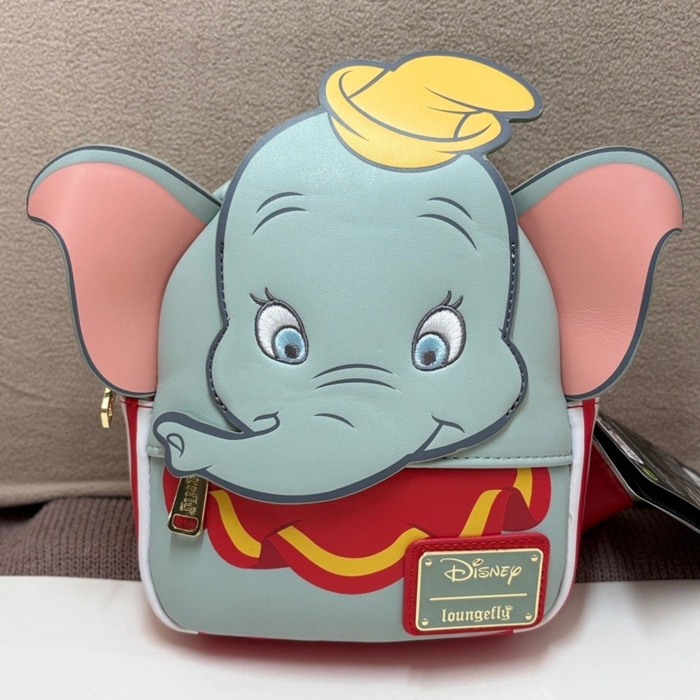 NEW Disney Loungefly Dumbo Figural Wristlet Crossbody Bag BoxLunch‎ Elephant